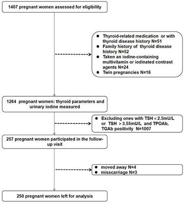 Effect of Moderate-to-Severe Iodine Deficiency in Early Pregnancy on Subclinical Hypothyroidism: A Longitudinal Study in an Iodine-Sufficient Region in China